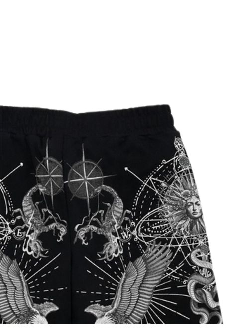 Black cotton Bermuda shorts for children Philipp Plein | BBE029NERO